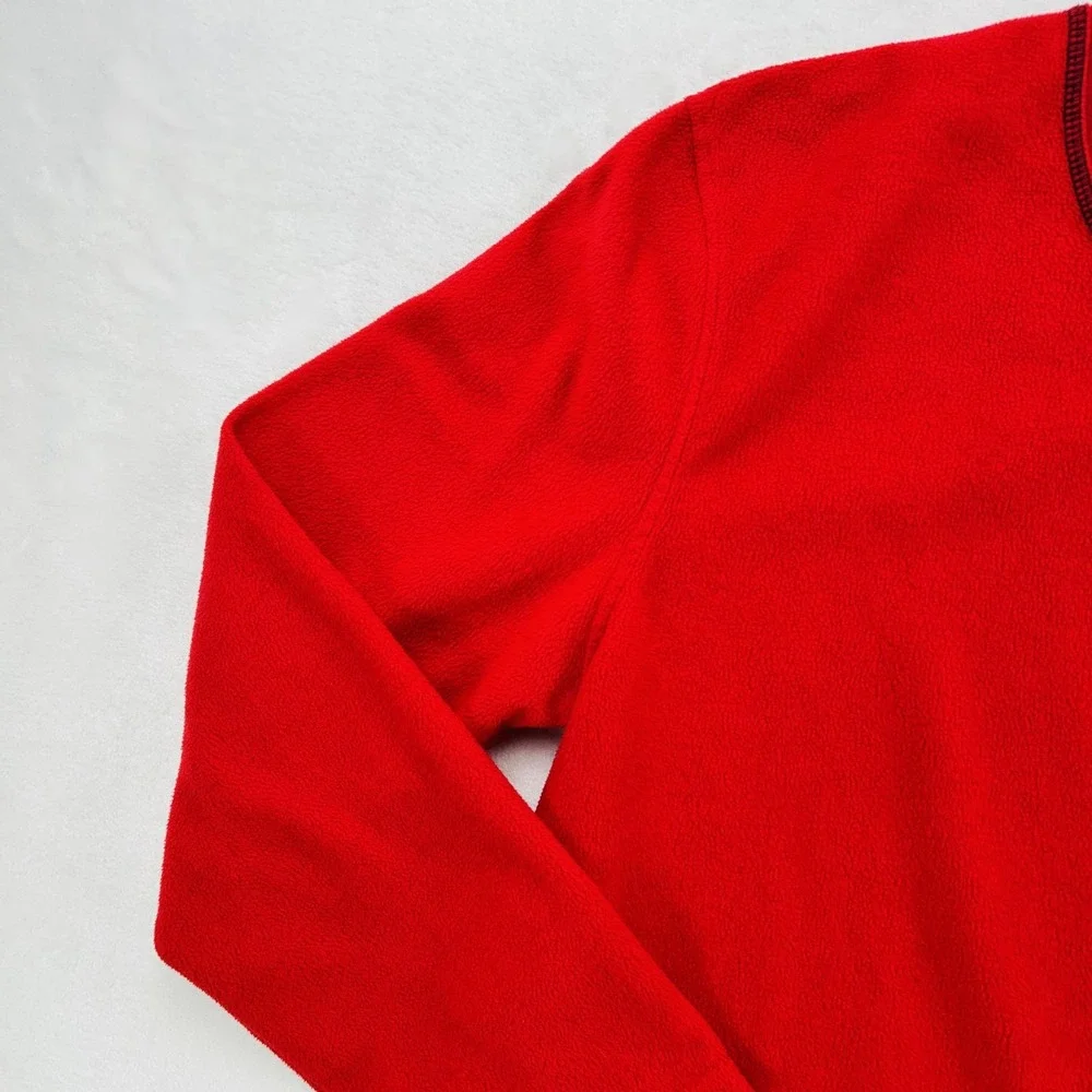 IZOD Pullover Sweater Mens XL Red Fleece Long Sleeve Crewneck Classic Warm Top